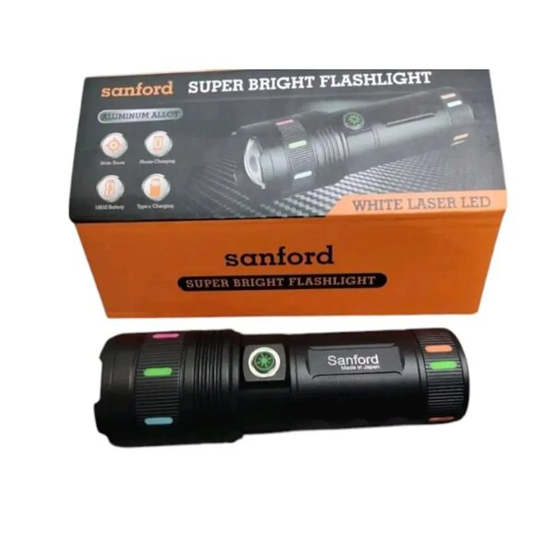 High Power Super Bright Flashlight 3.7V 30000mAh Sanford
